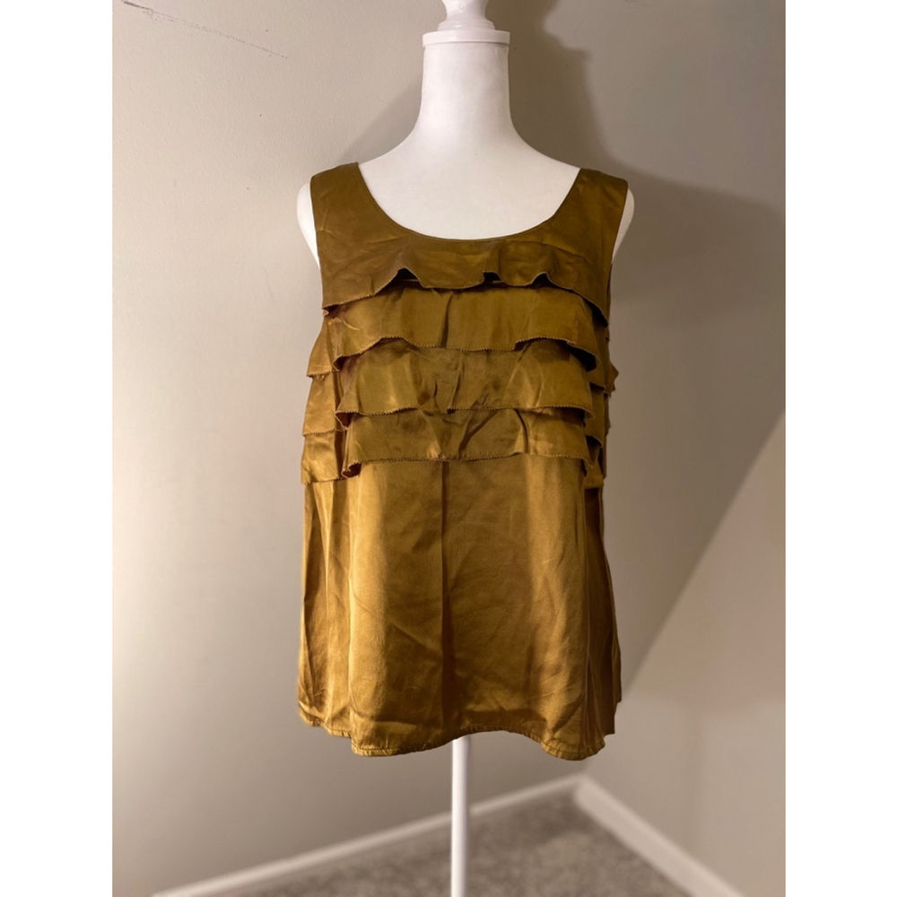 Women's J.Crew Gold Tank Top Size 8